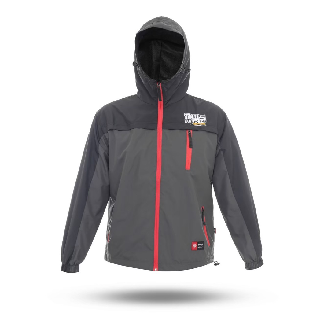 Jaket Gunung Outdoor Pria Wanita Taslan Anti Air Angin Polos NWS Original M L XL