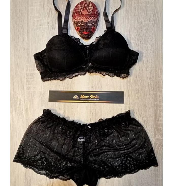 Paling Disukai.. BRA SET + CD HITAM,LINGERIE,BH SET + CELANA DALAM,BRA SET + CELANA DALAM FULL RENDA