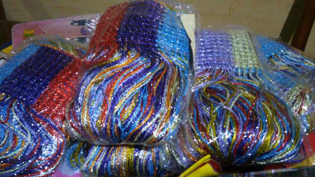 Tirai Benang Gliter Pelangi