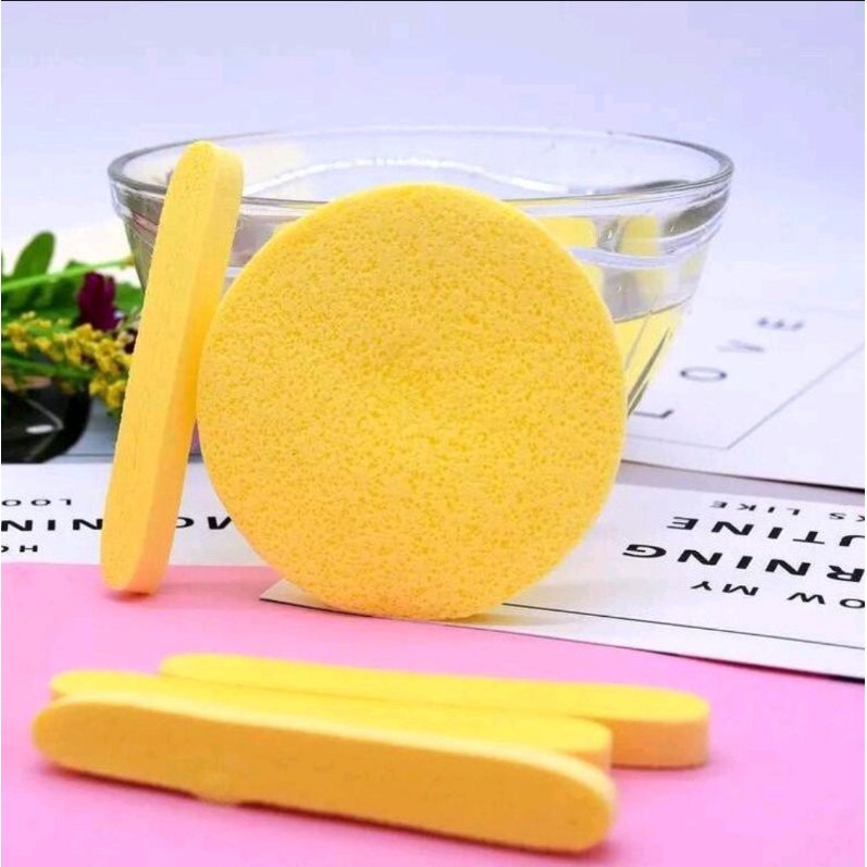 SPONS PEMBERSIH MUKA STIK / SPON KENTANG FACIAL/ COMPRESSED PUFF / SPONGE CUCI MUKA