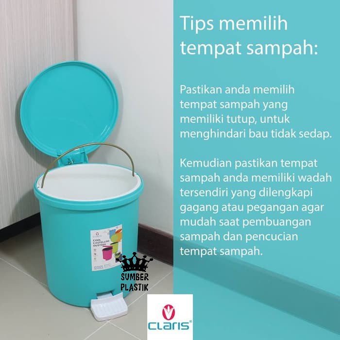 Tempat Sampah injak Castellini Dustbin 1160 Claris 5.5 Liter / Step On Dustbin