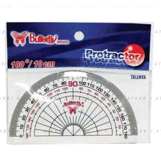 

Penggaris Busur Butterfly 6 A New 180 derajat 10 cm