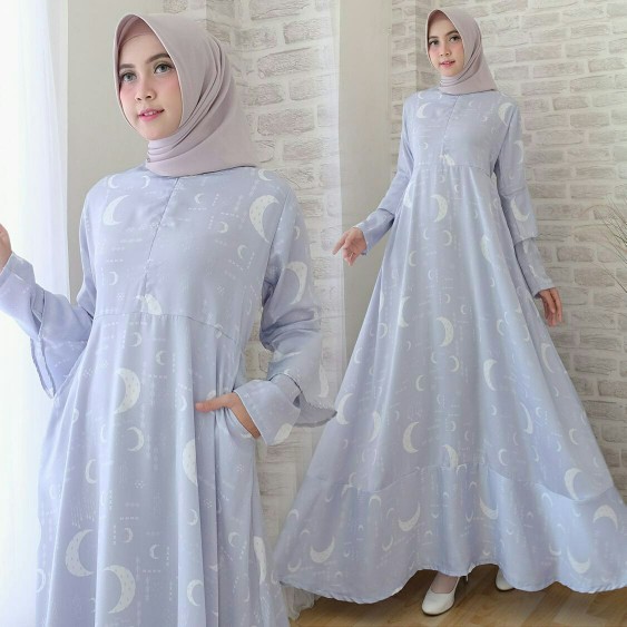 maxi maxmara mor bul biru muda fashion wanita gamis dres baju muslim