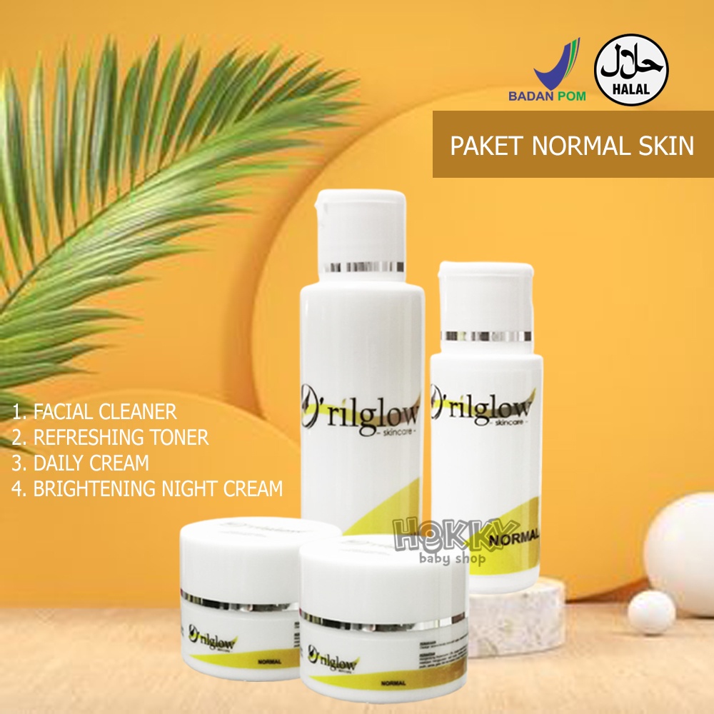 DrilGlow Original Paket Skincare Perawatan Wajah Glowing Paket Acne D'ril Glow BPOM HALAL