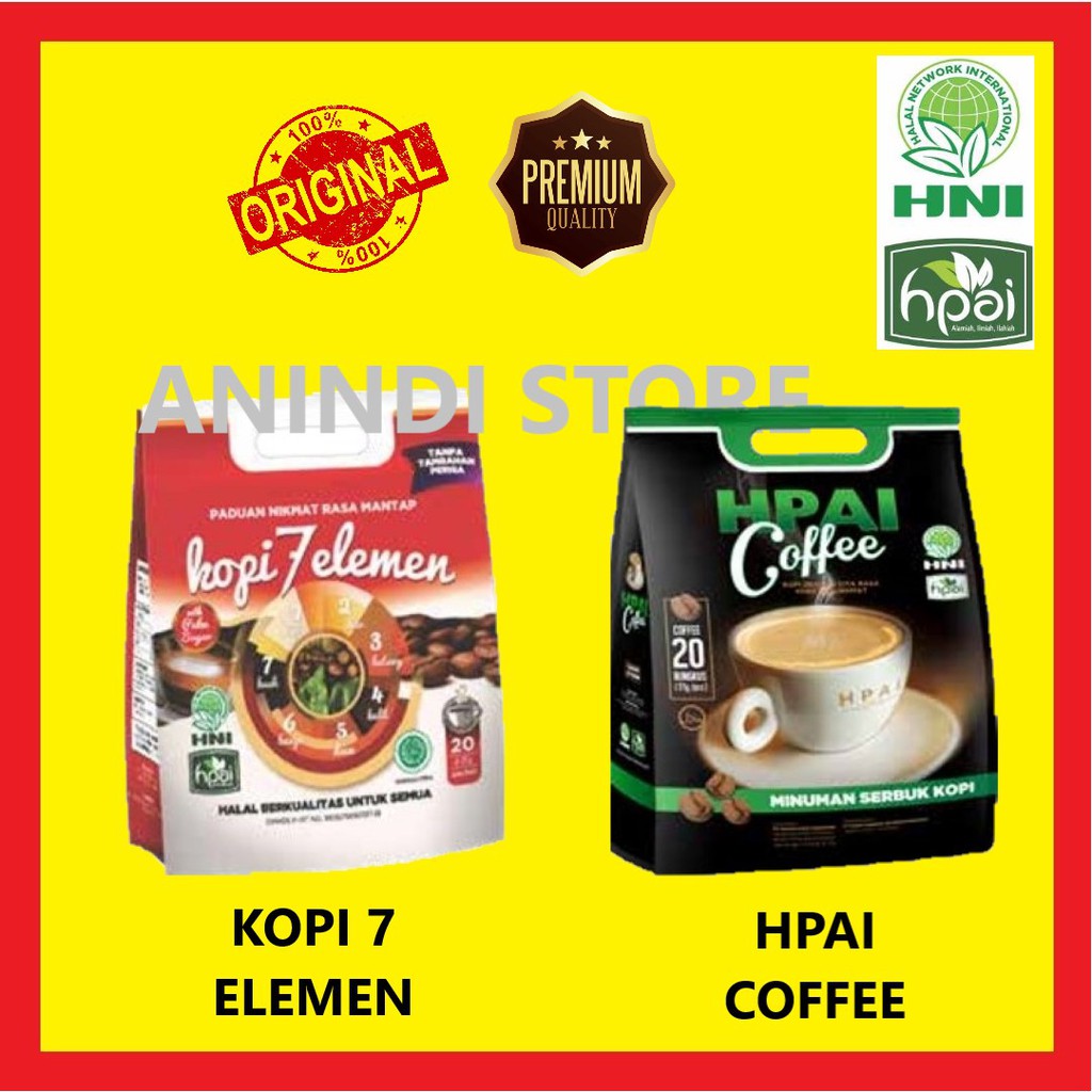 Kopi 7 elemen (pouch) HNI HPAI Shopee Indonesia