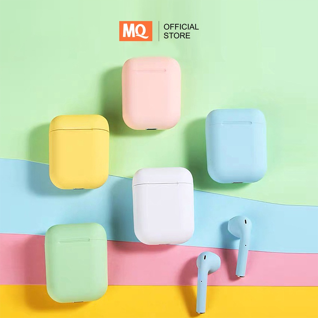 COD MQ i12 TWS inpods 12 Pro Headset Bluetooth Macaron Handsfree Earphone Earbuds Headphone IZIN POSTEL TRUE Wireless STEREO Bluetooth Android HiFi