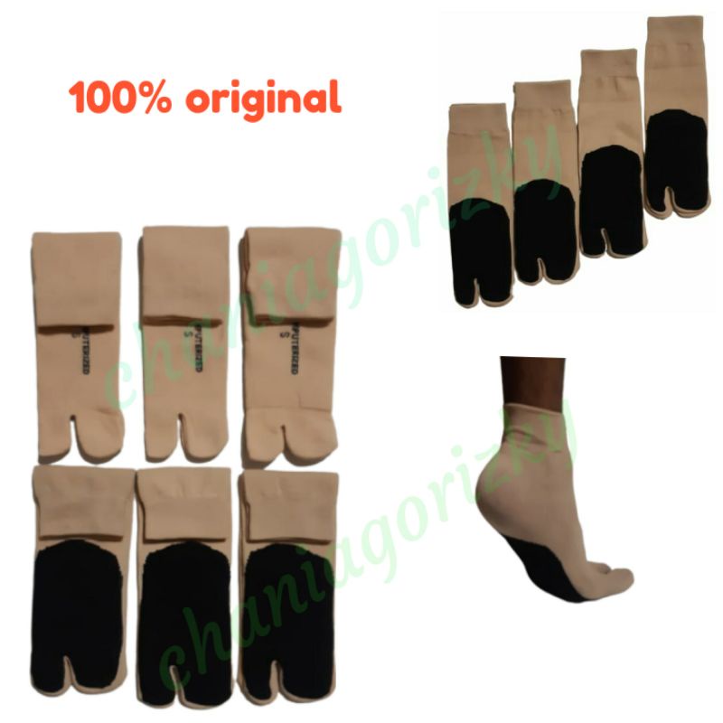 KAOS KAKI JEMPOL WANITA MUSLIMAH  POLOS/TELAPAK HITAM BAHAN NYLON UKURAN SEMATA KAKI,SEBETIS,SELUTUT