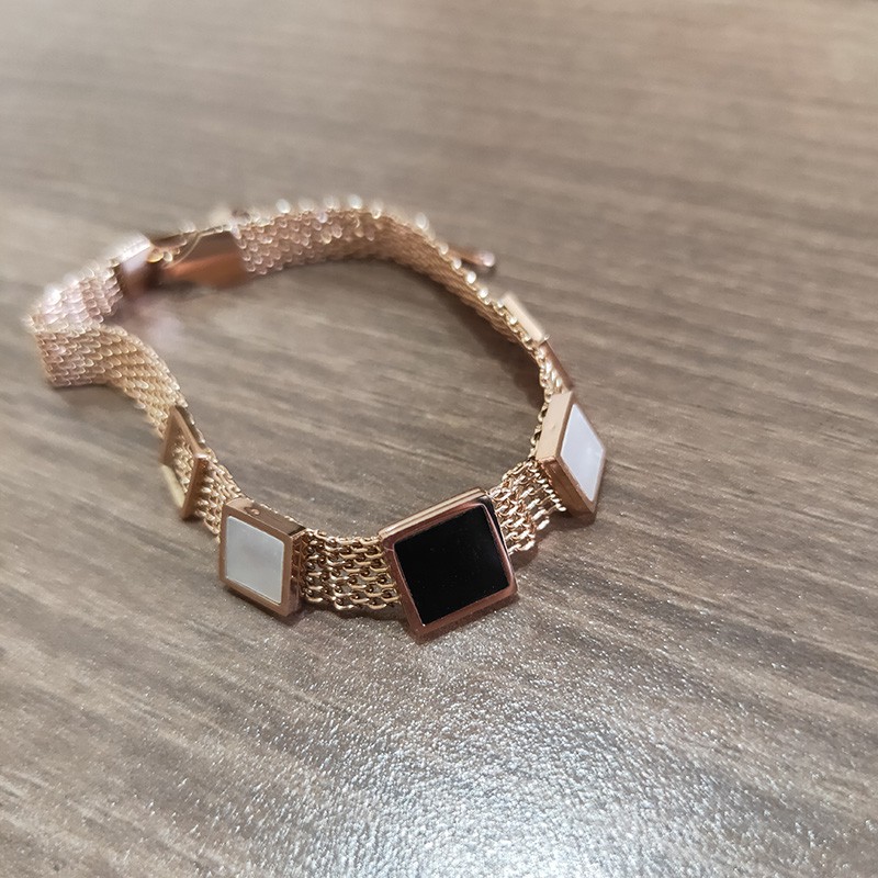 galang tangan wanita impor rose golder bahan titanium tidak luntur cewek fashion murah bintang