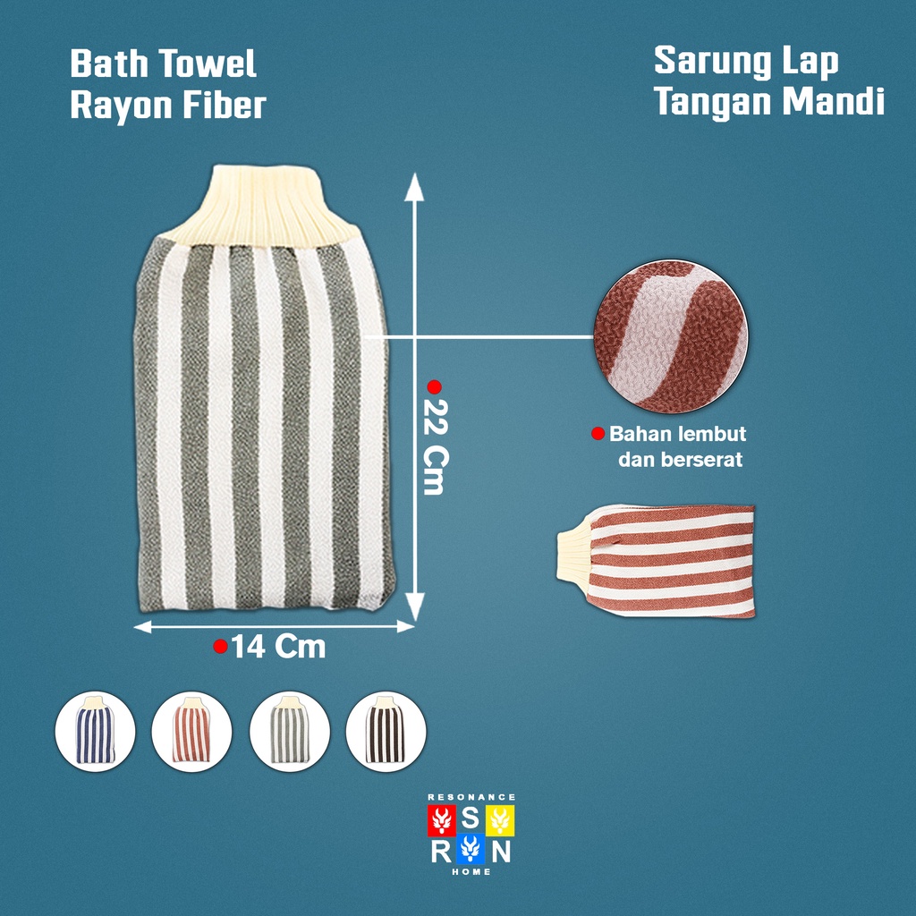 Handuk Lap Tangan Mandi Motif Garis Untuk Lap Muka Atau Badan | Resonance Home