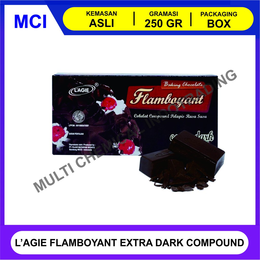 

LAGIE FLAMBOYANT EXTRA DARK 250 GR / COKLAT BATANG COMPOUND