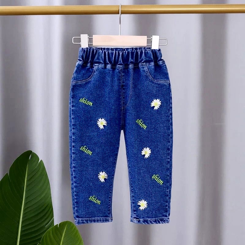 Celana Jeans anak  perempuan motif BORDIL by ervis