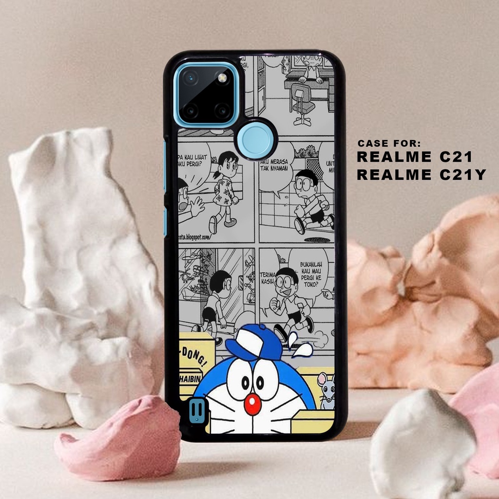 Case Realme C21 / Realme C21Y Casing Hp Motif DORAEMON Hardcase 2D Glossy