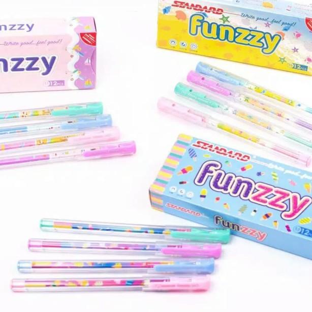 

☛ Pulpen / Ballpoint Standard Funzzy (12pcs) ☆