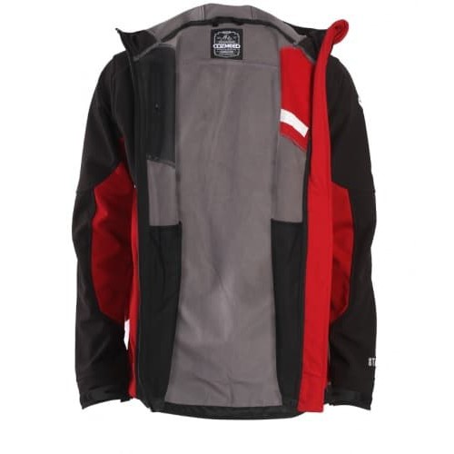 Jaket Cozmeed Softshell Istallion Hitam Merah