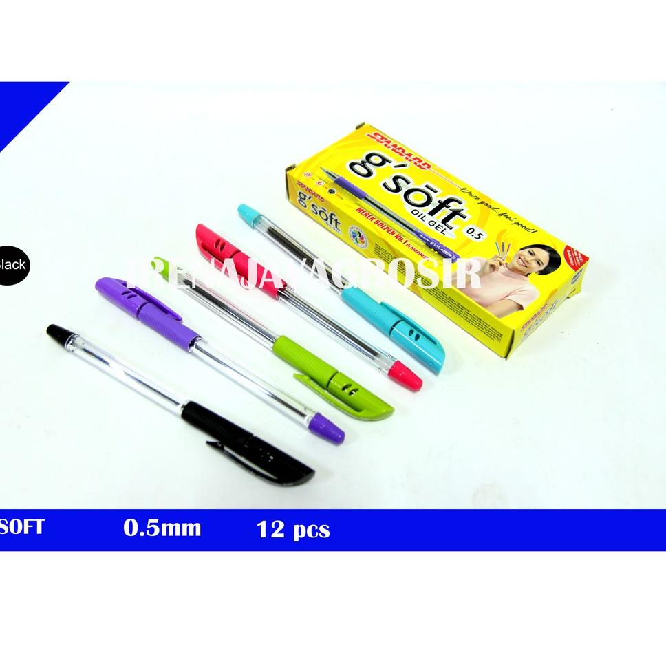 

[KODE 9FHWP] IRENAJAYAGROSIR - STANDARD PULPEN BOLPEN G SOFT PENA GSOFT 0,5 12 PCS GROSIR