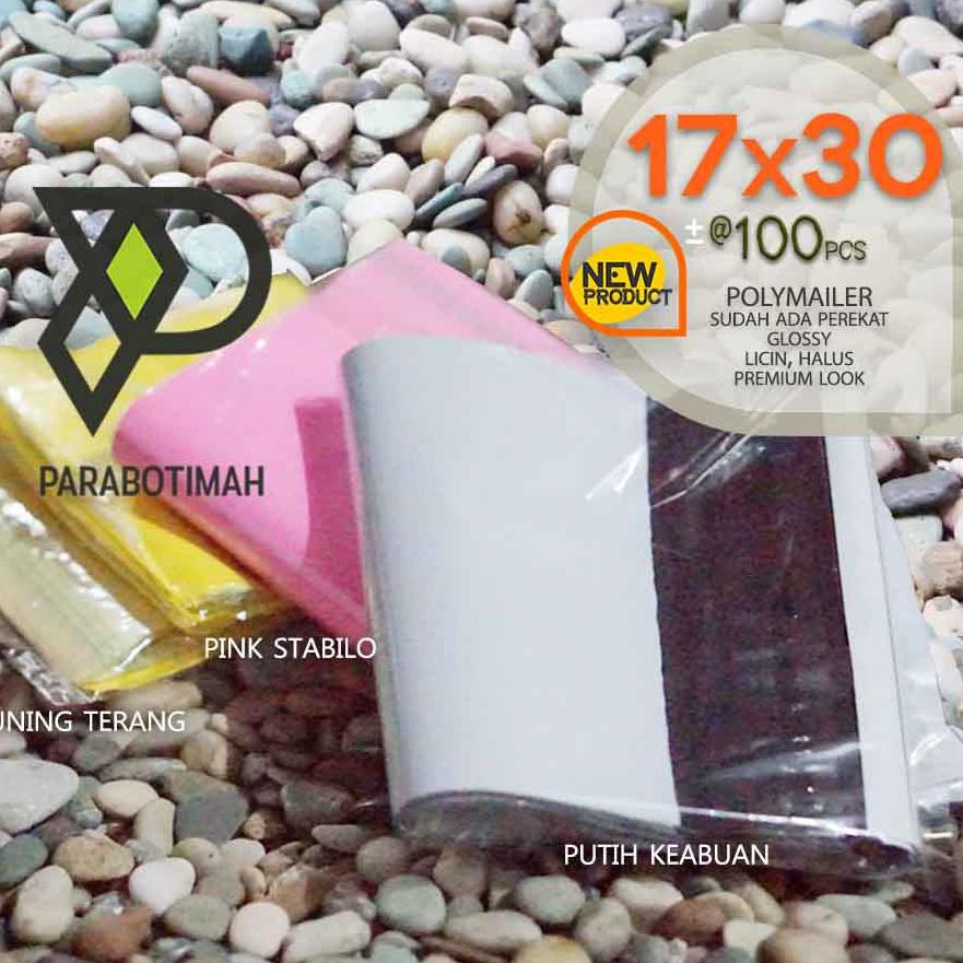 

☝ Polymailer warna plastik packing mini ada lem 17x30 100 lbr premium look murah Bandung ™