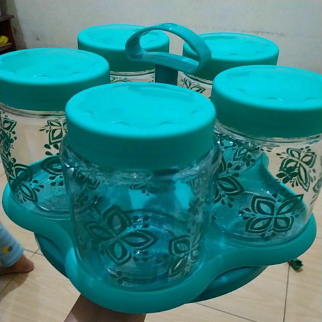 Dusdusan Toples Kue Set Technoplast Nobanana Spin Canister/wadah Kue Set/tempat Kue Set