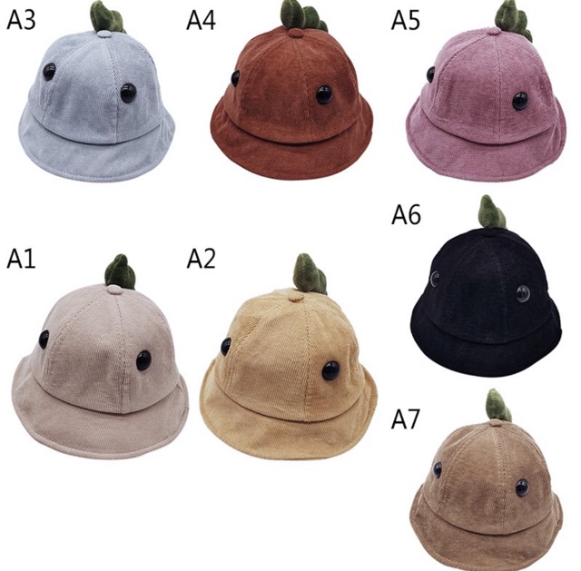 3 4 tahun Topi bucket lucu bay laki laki perempuan dino dinosaurus baby hat cap beanie