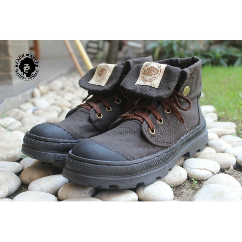 SEPATU PRIA BOOTS SNEAKERS BLACK MASTER PALLADIUM ORIGINAL GASS BOSQEU