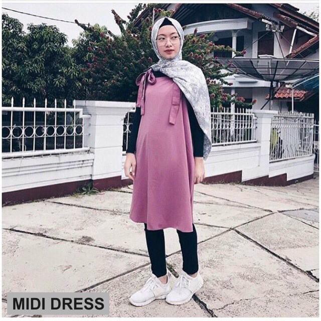 CUCI GUDANG!! Midi Tunik Polos Wolfis Premium Pusatgrosir_solo