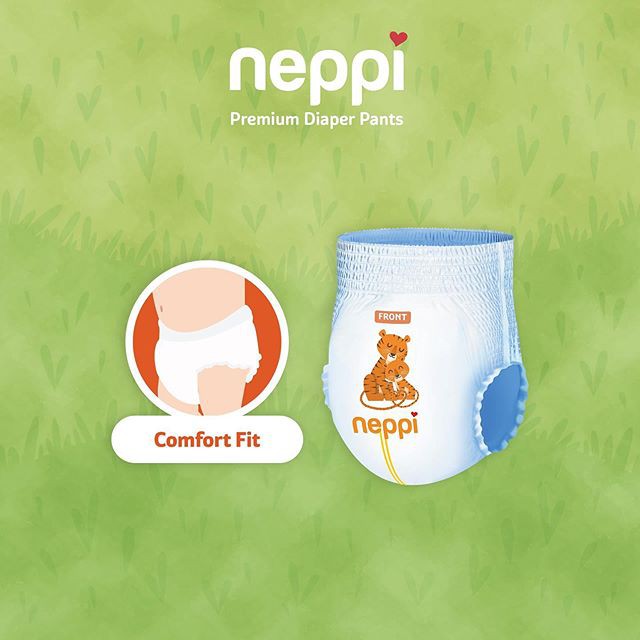 Neppi Baby Premium Diapers Pants - M28 / L26 / XL22 / XXL18