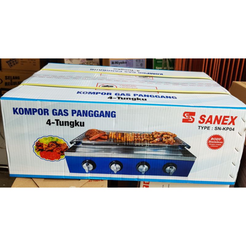 Sanex Kompor Gas Panggang BBQ Grill 4 Tungku SN KP 04