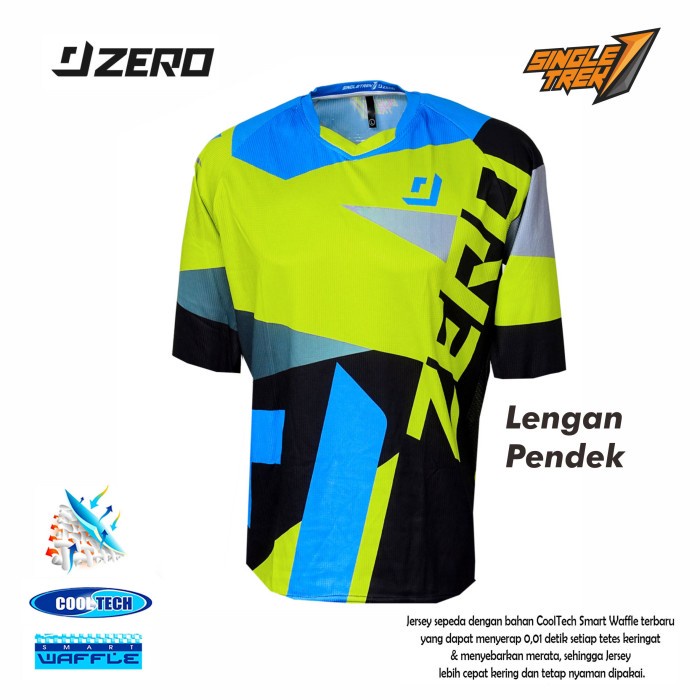 Jersey Sepeda Singletrek1 ONE Zero Bahan Cooltech JOLS Fluor shorts