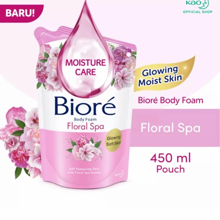 Za012 Sabun Biore Body Foam Refill 450Ml - Pure Mild rf0F