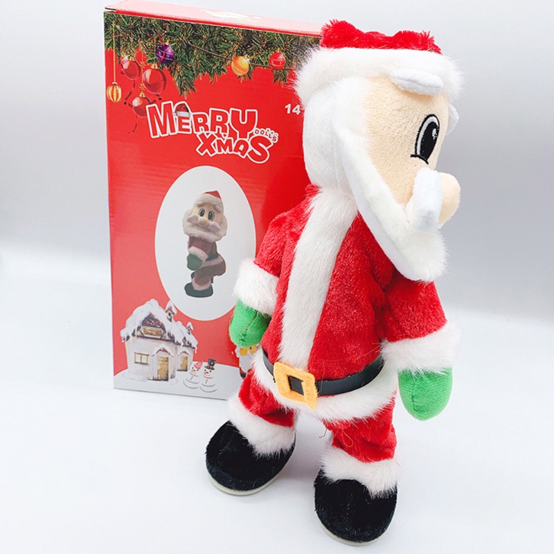 Zzz Mainan Interaktif Boneka Santa Claus Elektrik 35cm / 13.78 &quot;