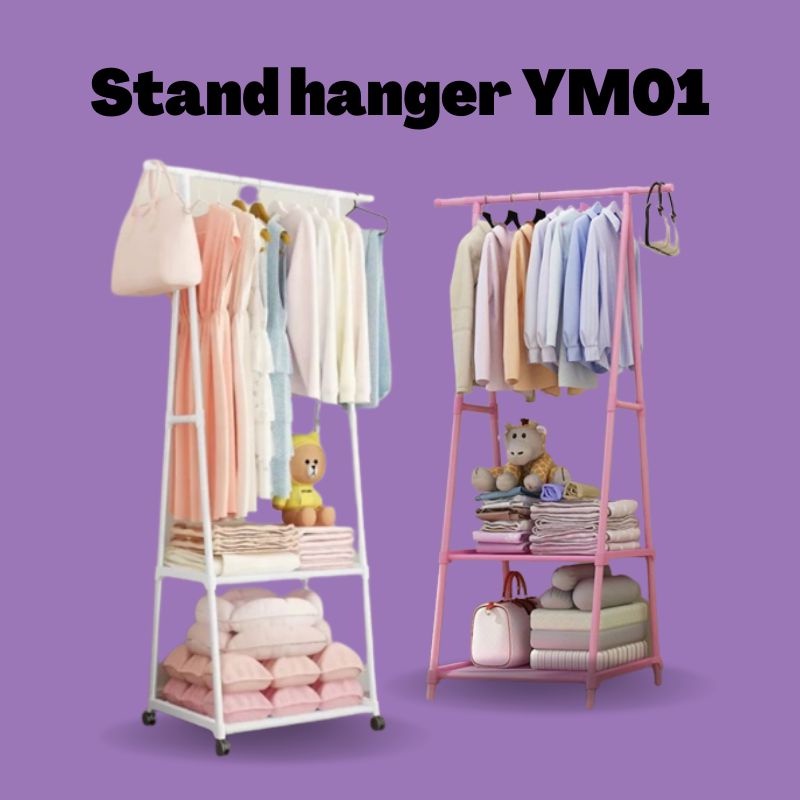 MILIKI SEGERA Stand Hanger triangle tempat gantungan baju / square terbaru jumbo bagus mudah dirakit murah