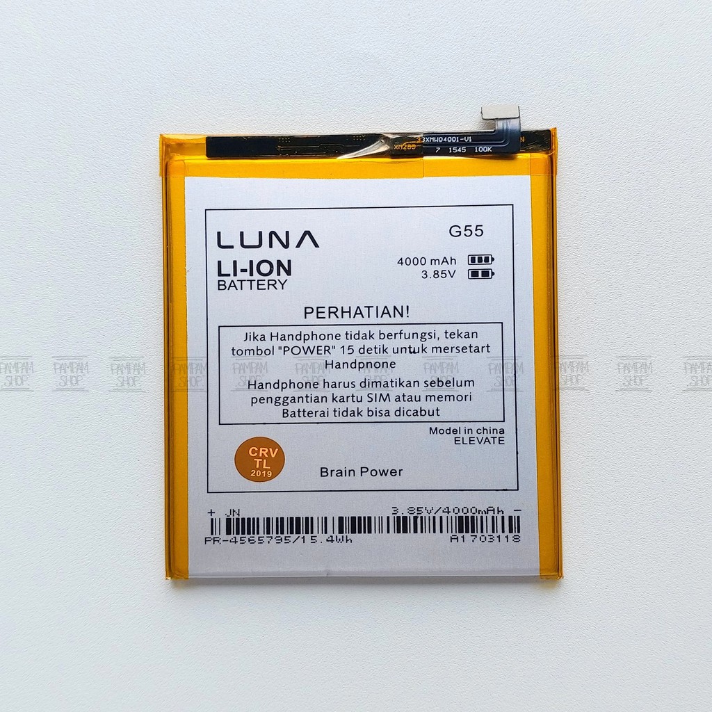 Baterai Luna G55 ELEVATE Meizu M3 Note 3 BT61 Batre Batrai Battery HP