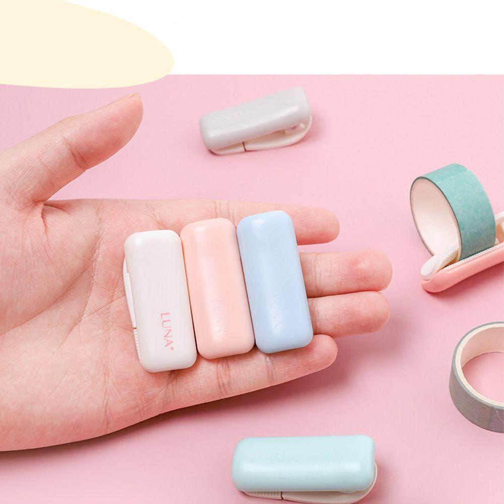 Preva Tape Dispenser Kaset Stiker Portable Warna Solid Klip