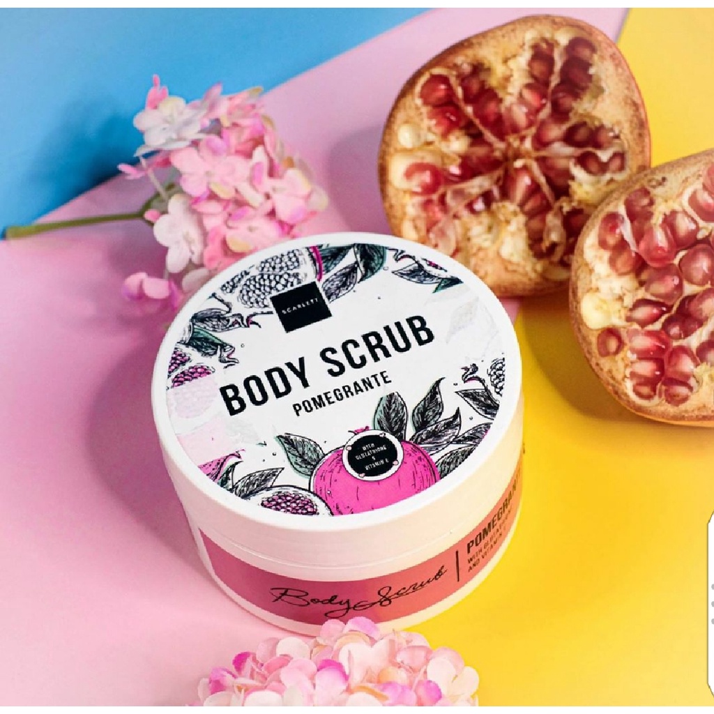 Paket 3 in 1 Body Care Body Scrub Pomegrante + Shower Scrub Pomegrante + Body Lotion Romansa Rumah Cantik 354 Perawatan Tubuh