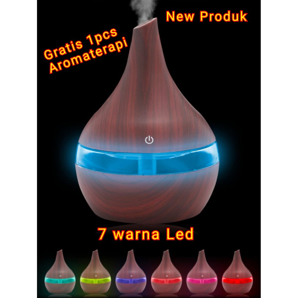 Gratis 1 Aroma - Ultrasonic Difuser Aromaterapi / Air Humidifer Aromatherapy Diffuser / Pelembab Rungan Pelembab udar