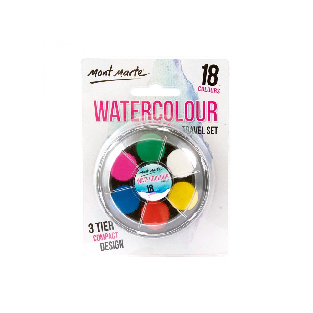 Mont Marte Watercolour Travel Set - 18pc