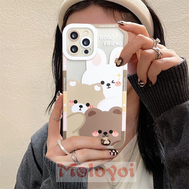 Soft Case Pelindung Kamera Bahan Tpu Motif Hewan Untuk Iphone 13 11 12 Pro Max 6 6S Plus Xr X 7 8 Plus Xs Max Se 2020