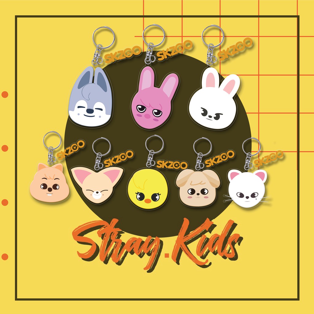 Gantungan Kunci Straykids SKZ SKZoo + Logo I Kpop Keychain Merchandise Akrilik Murah