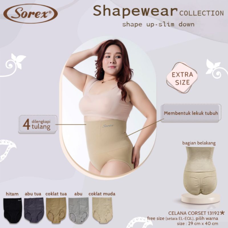 Sorex celana corset CC 13192 korset pelangsing Shapewear Collection Extrasize Jumbo Setara Ukuran EL-EQL