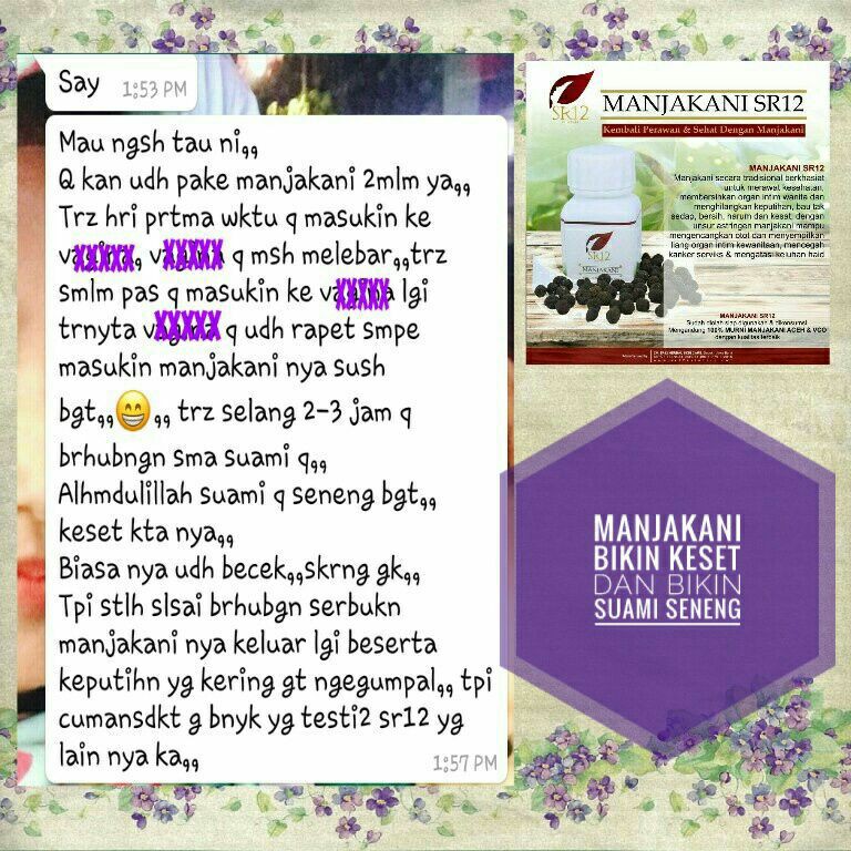 SR12 Manja / Manjakani - Suplemen Perawatan Daerah Organ Intim Kewanitaan - SR12 Skincare Skin Care