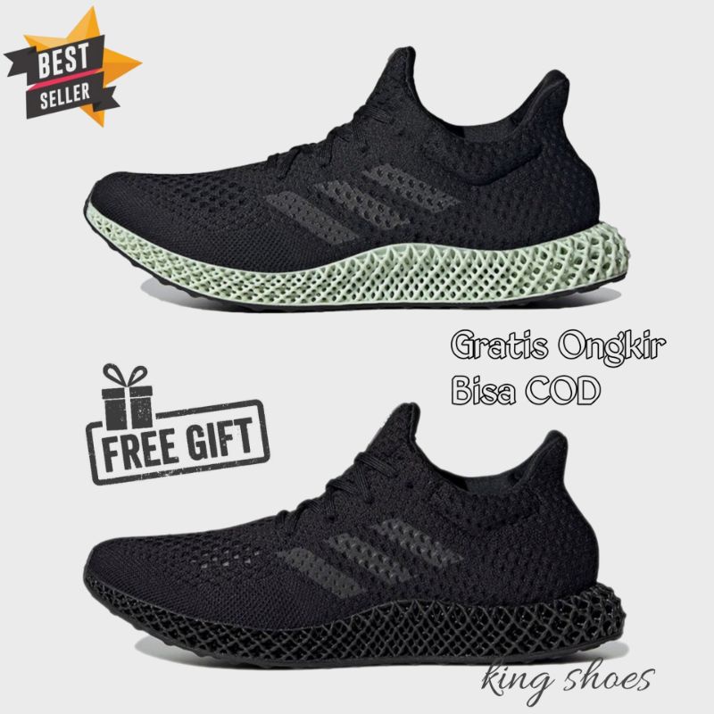 Sepatu Sneakers Pria Adidas Futurecraft 4D Core Black Carbon Sepatu Adidas Pria Premium Original