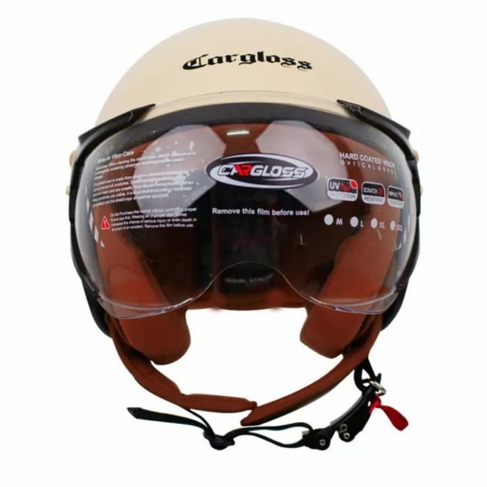 [Cod] Cargloss Yr Hijab Cream Original - Helm Cargloss Yrh Original