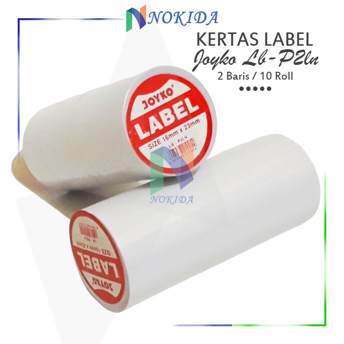 

Nokida Kertas Label Harga Joyko 2 Baris LB-P2LN/10 Rolls / Isi Ulang Price Stiker Barcode 1 Line
