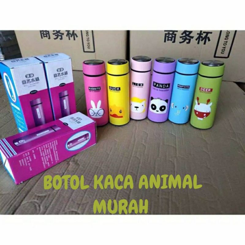 ( B045 ) MY BOTTLE KACA SIX OUP ANIMAL / BOTOL MINUM / KWALITAS TERBAIK