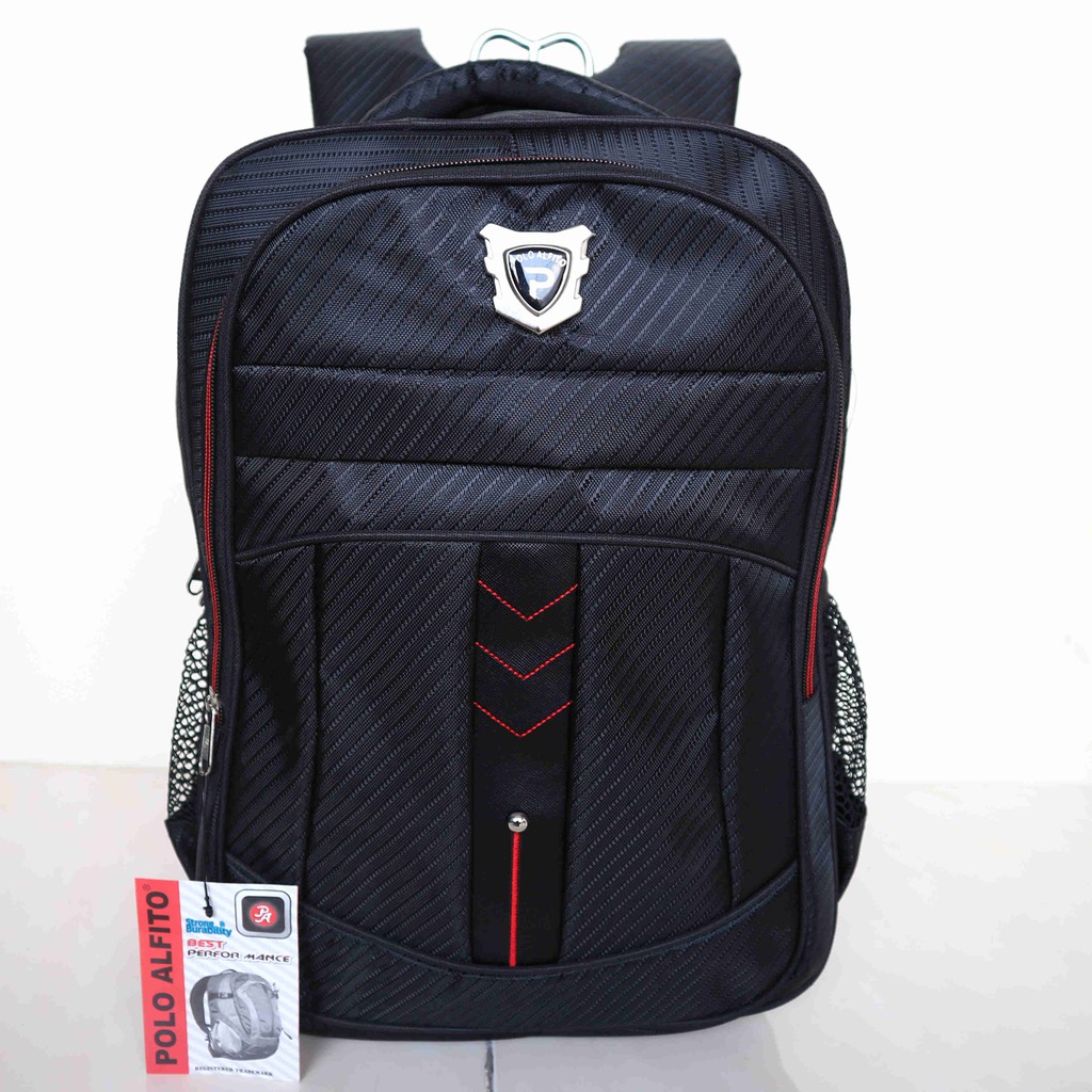 Tas Ransel Polo Alfito Panah Merah Backpack Kuat Elegan Anak Sekolah Kuliah Keren SD SMP SMA Kuliah