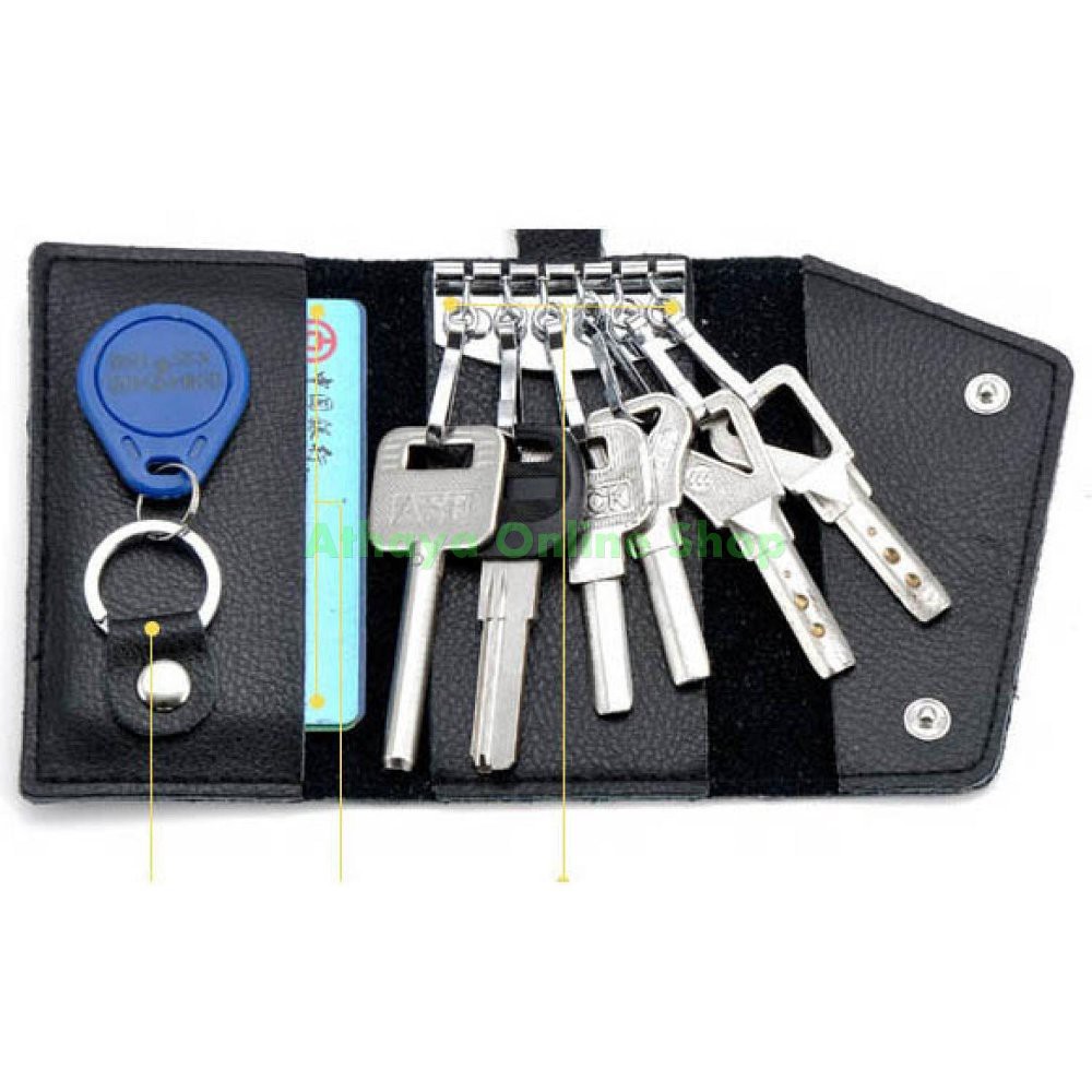 Dompet Kulit Gantungan Kunci dan Kartu