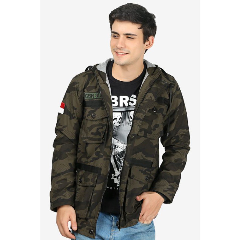 Jaket Camo Loreng Pria Army Tentara Abri TNI Premium Garansi Original