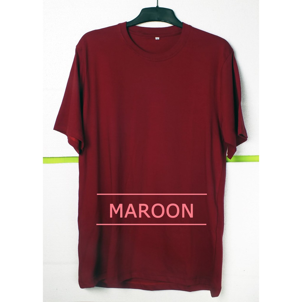  Baju  Kaos Polos  Merah  Maroon  Depan  Belakang  Kumpulan 