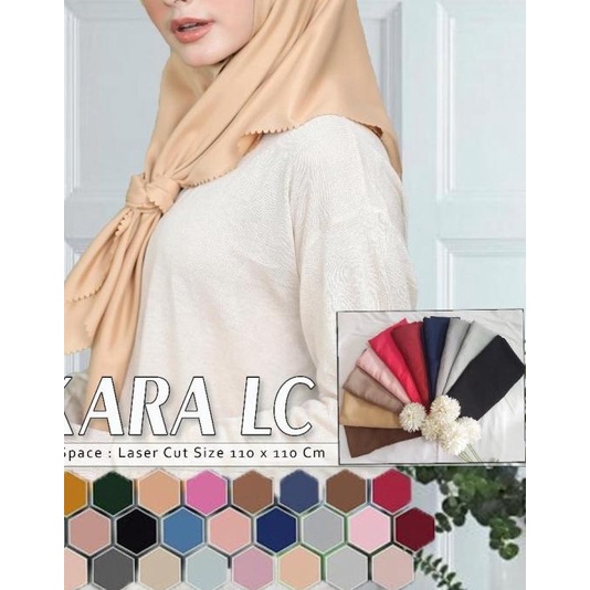 ☻ AZARA HIJAB SEGI EMPAT OSKARA LASERCUT JILBAB POLOS KERUDUNG SEGIEMPAT - SALEM ♛