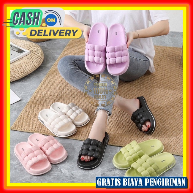 Sendal Slop Cewek Karet Terbaru Sandal Jelly Murah Wanita Korea Shoes Jely Santai Import Selop Cewek
