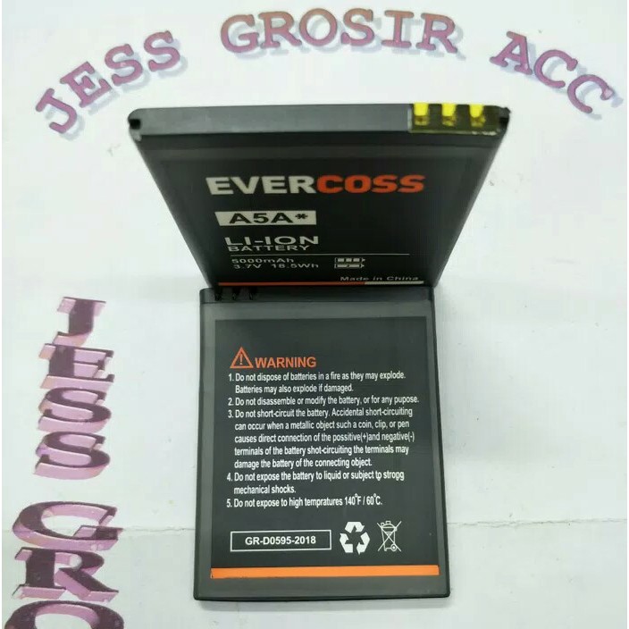 Baterai Battery Batre Double Power Evercoss Cross A5A A5A* Pin Jepit